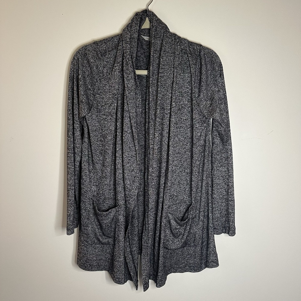 Athleta Cardigan Sweater Womens Small S Long Sleeve Open Pockets Black